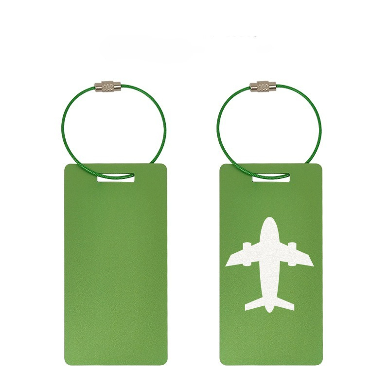 Initial Ring Custom - Aangepaste naam nummer aluminium bagage label
