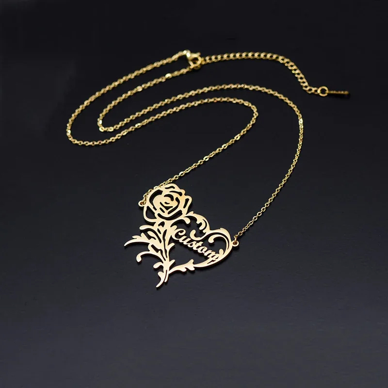 Aangepaste Naam Rose Hart Char - Birth Flower Necklace recensie en prijs